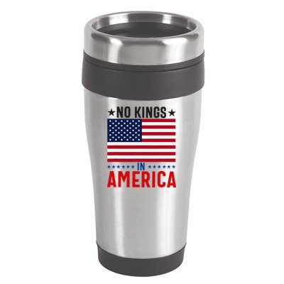 No Kings In America Flag Protest Save Democracy 16oz Travel Tumbler