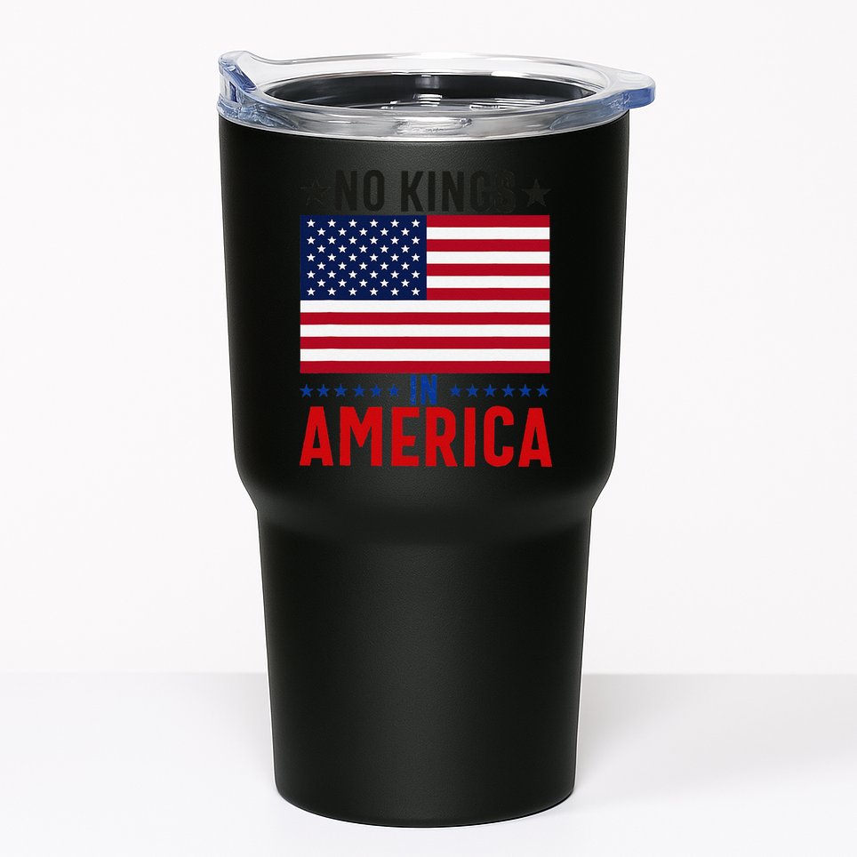 No Kings In America Flag Protest Save Democracy Tumbler