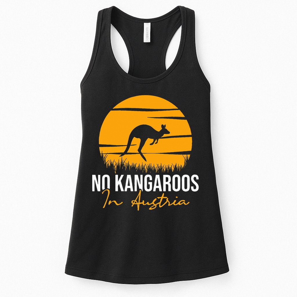 No Kangaroos In Austria Kangaroo Animal Lover Wildlife Womens Tank Top