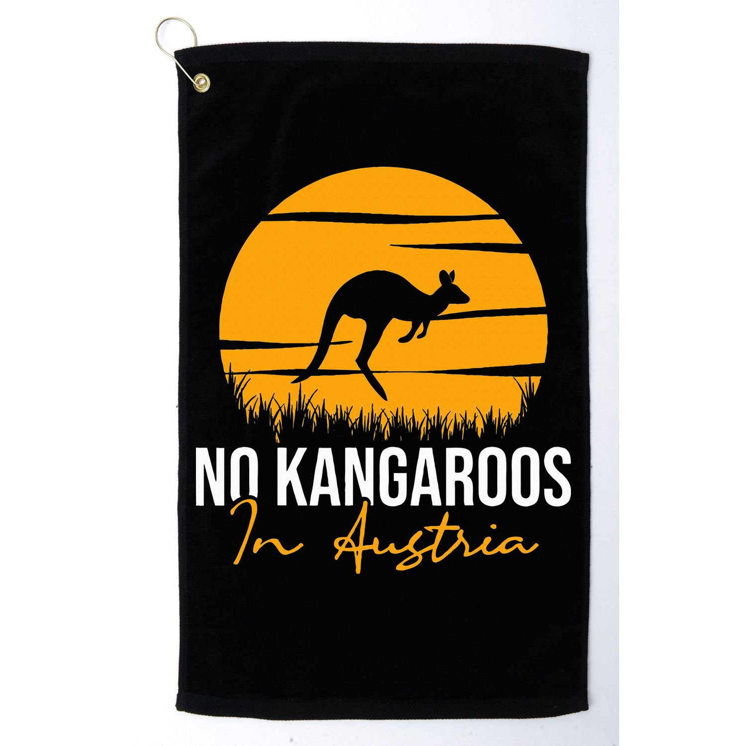 No Kangaroos In Austria Kangaroo Animal Lover Wildlife Golf Towel