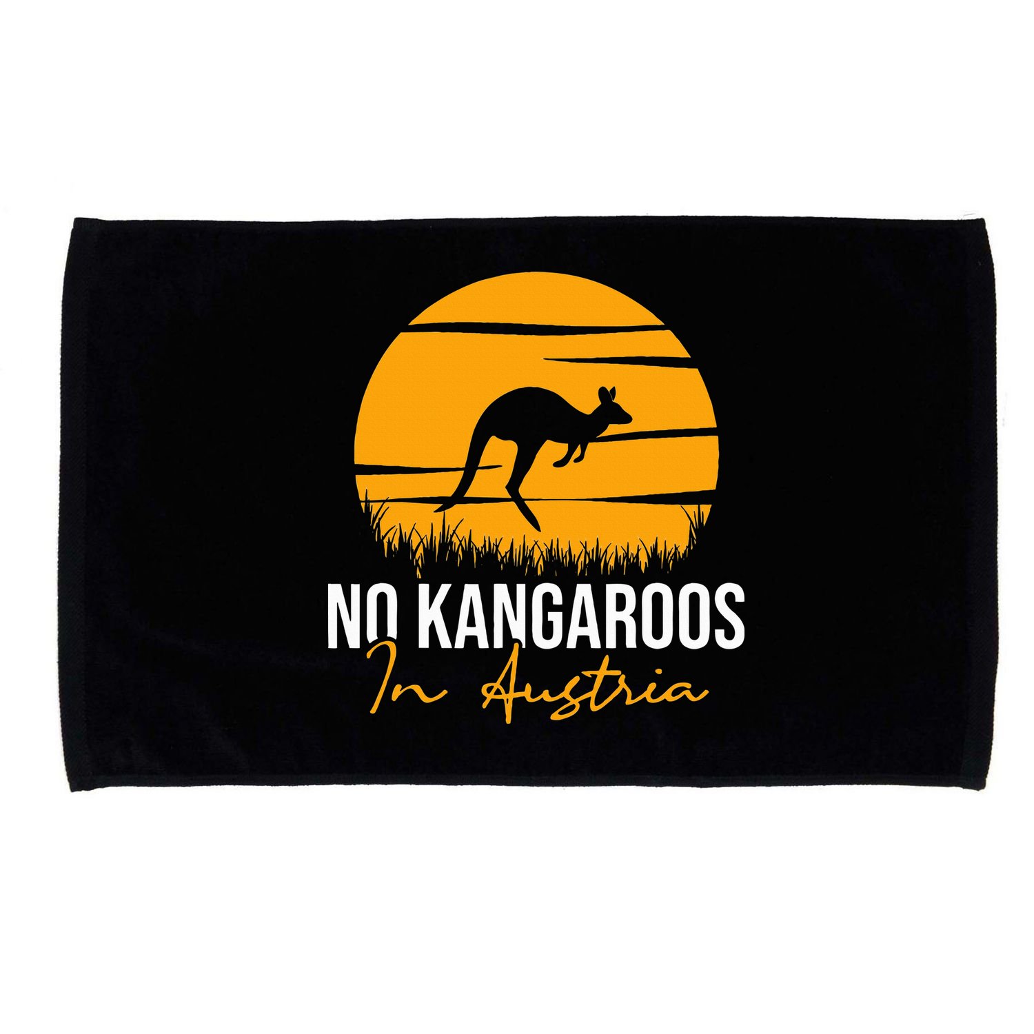 No Kangaroos In Austria Kangaroo Animal Lover Wildlife Microfiber Hand Towel