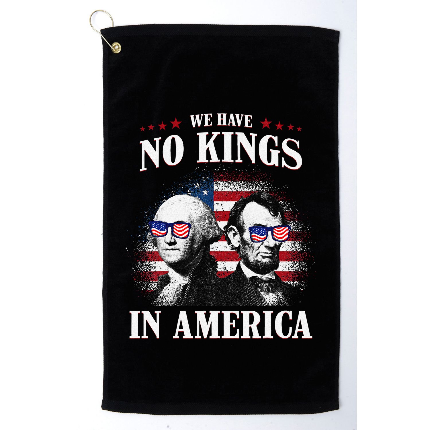 No Kings In America Democracy United States Independence Usa Golf Towel