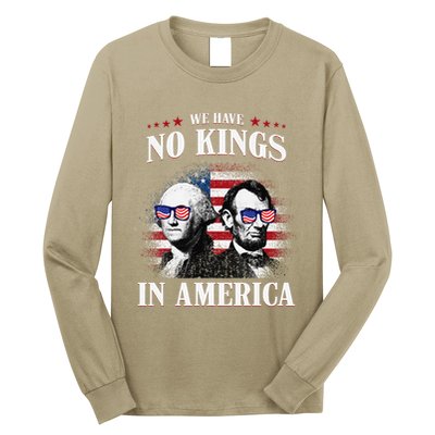 No Kings In America Democracy United States Independence Usa Long Sleeve Shirt