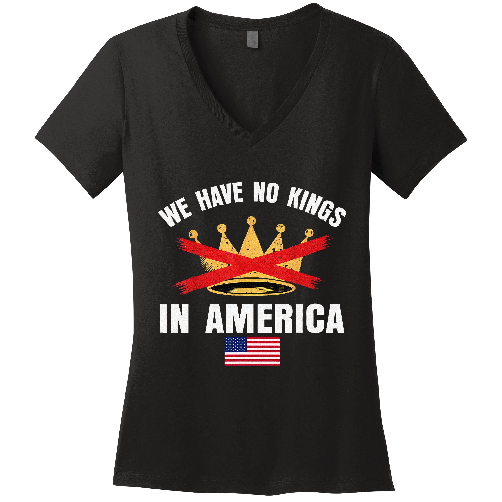 No Kings In America Court Ruling Protest Save Democracy Usa Women's V-Neck T-Shirt