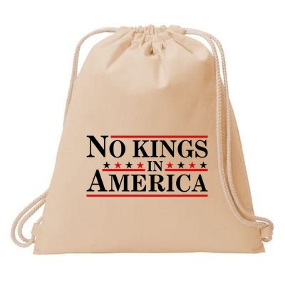 No Kings In America Drawstring Bag