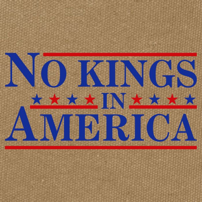 No Kings In America Cotton Canvas Backpack