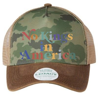 No Kings In America Flag Protest Save Democracy Legacy Tie Dye Trucker Hat