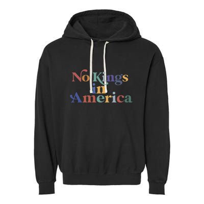 No Kings In America Flag Protest Save Democracy Garment-Dyed Fleece Hoodie