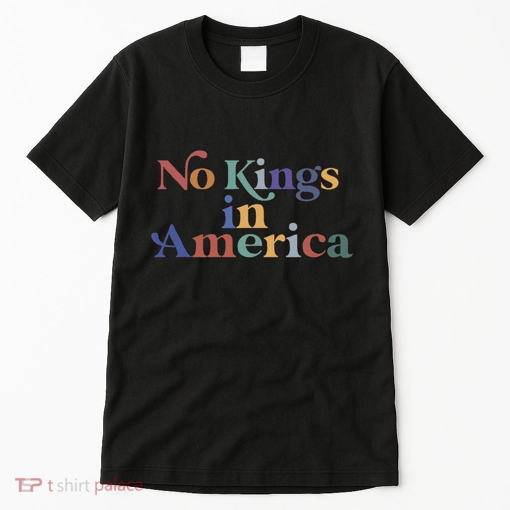 No Kings In America Flag Protest Save Democracy Tall T-Shirt