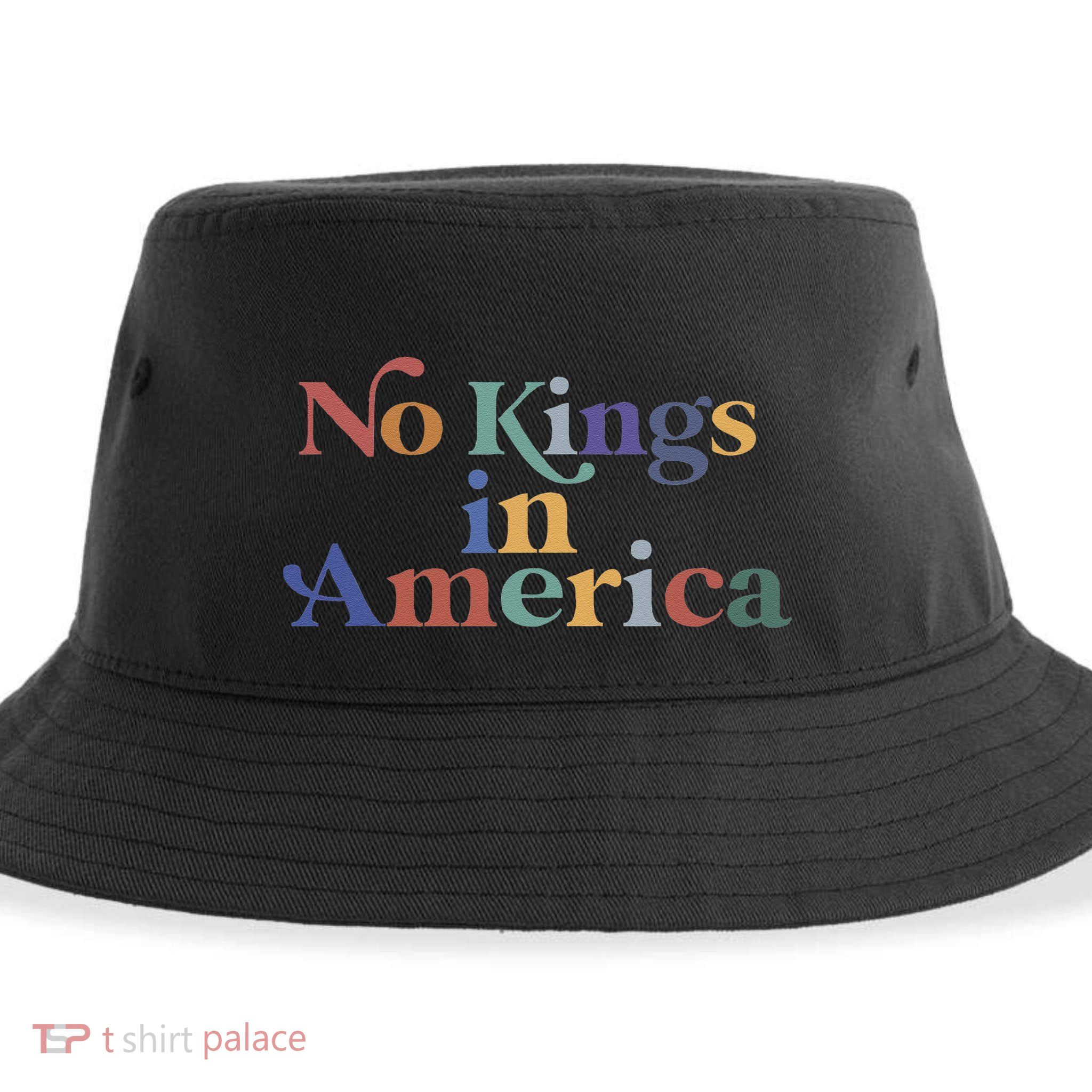 No Kings In America Flag Protest Save Democracy Sustainable Bucket Hat
