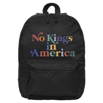 No Kings In America Flag Protest Save Democracy 16 in Basic Backpack