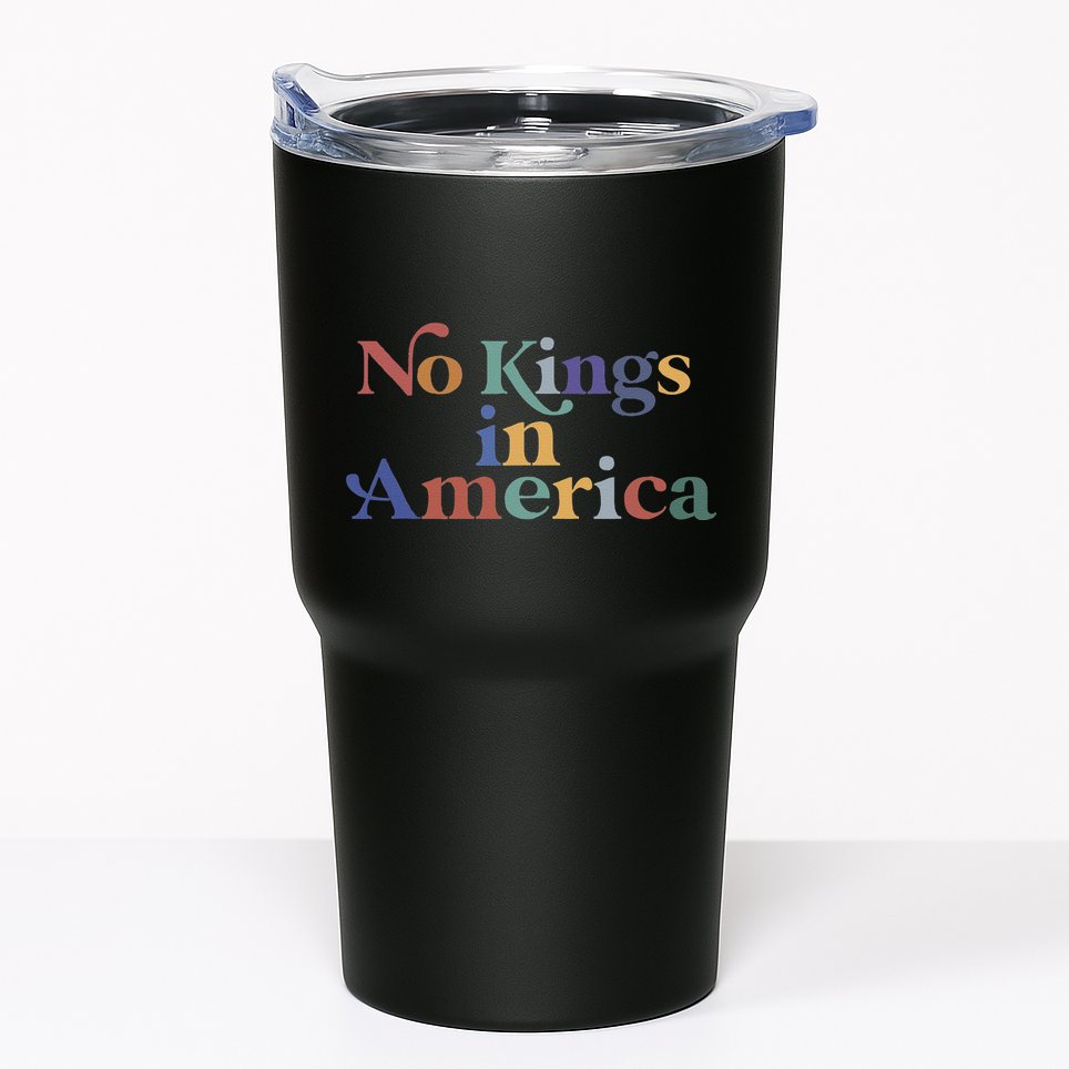 No Kings In America Flag Protest Save Democracy Tumbler