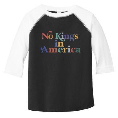 No Kings In America Flag Protest Save Democracy Toddler Fine Jersey T-Shirt