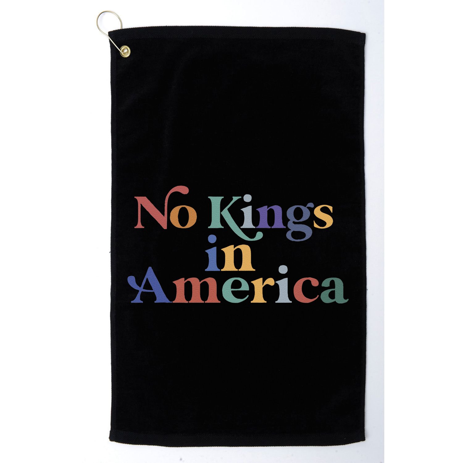 No Kings In America Flag Protest Save Democracy Golf Towel