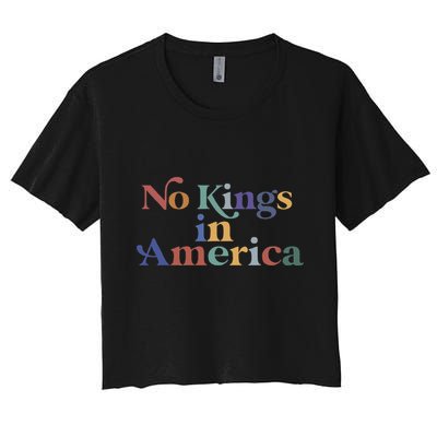 No Kings In America Flag Protest Save Democracy Crop Top