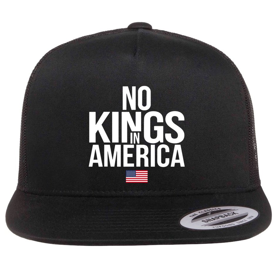No Kings In America Flat Bill Trucker Hat