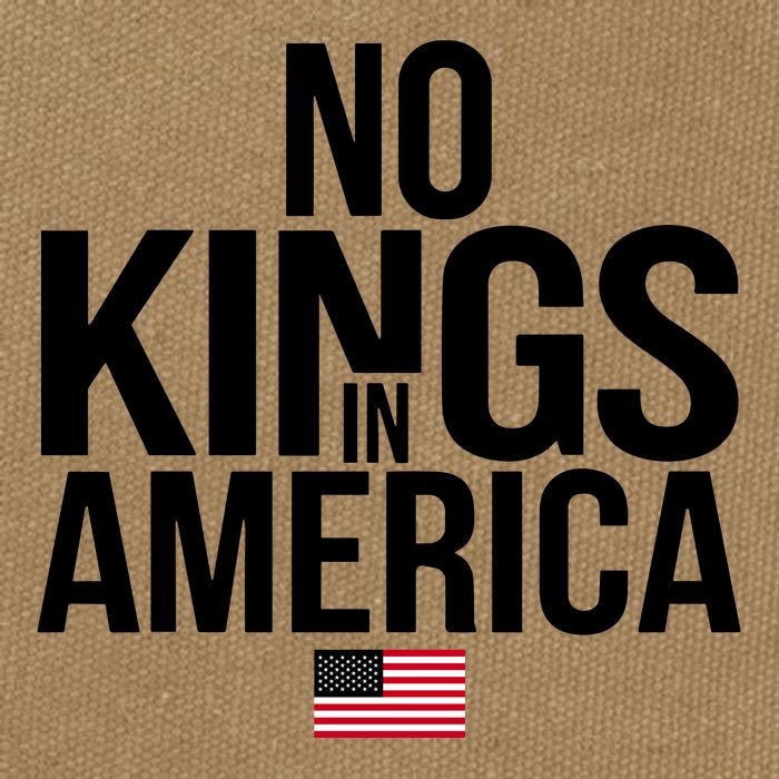 No Kings In America Cotton Canvas Backpack