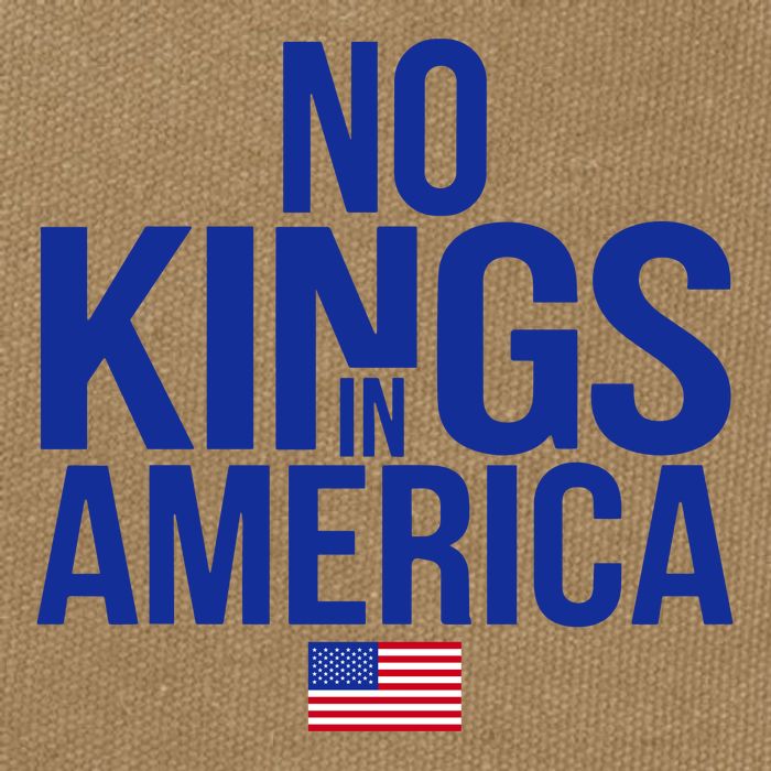 No Kings In America Cotton Canvas Backpack
