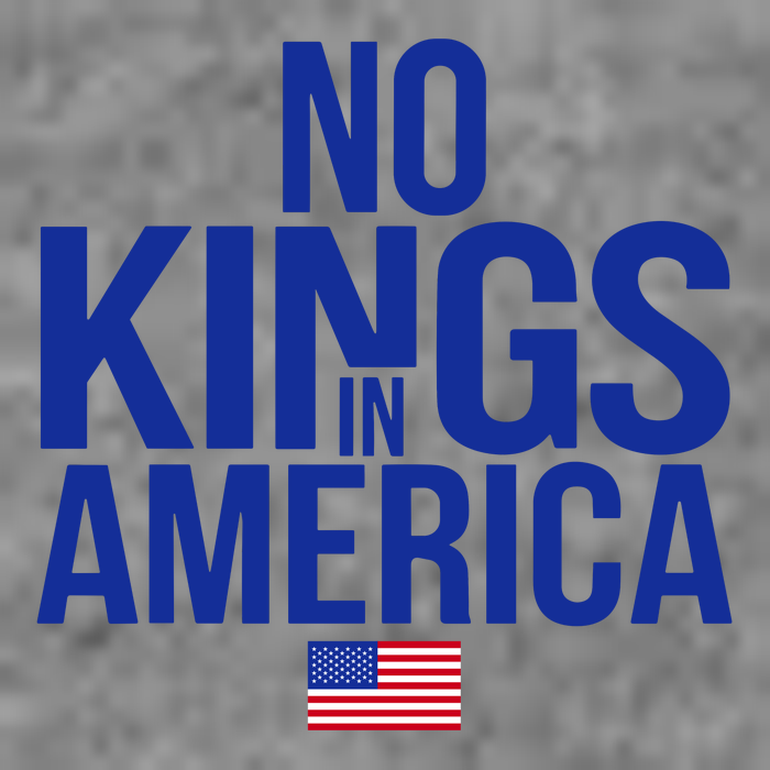 No Kings In America 7-Panel Snapback Hat