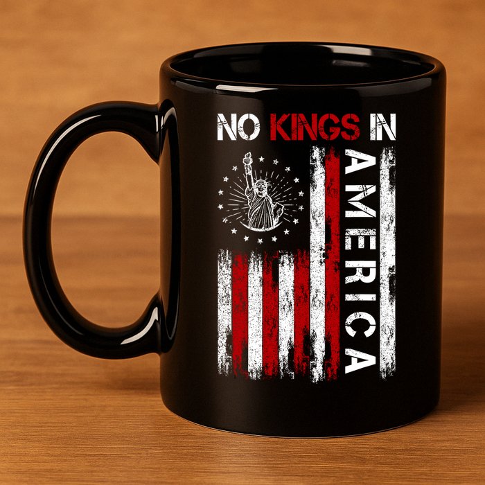 No Kings In America 11oz C Handle Ceramic Mug
