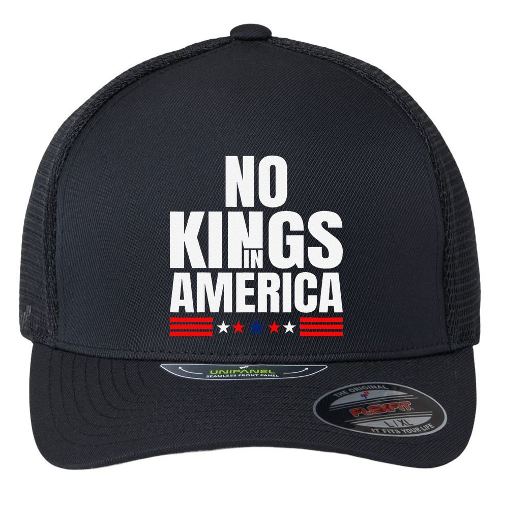 No Kings In America Court Ruling Protest Save Democracy Usa Flexfit Unipanel Trucker Cap