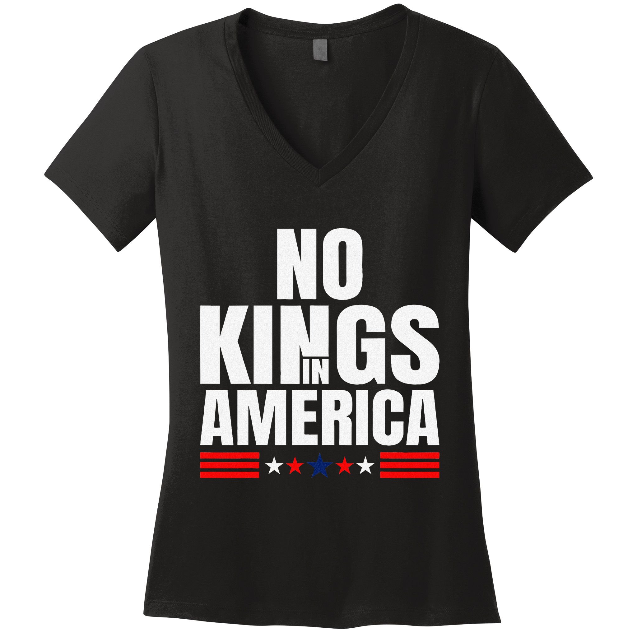 No Kings In America Court Ruling Protest Save Democracy Usa Women's V-Neck T-Shirt