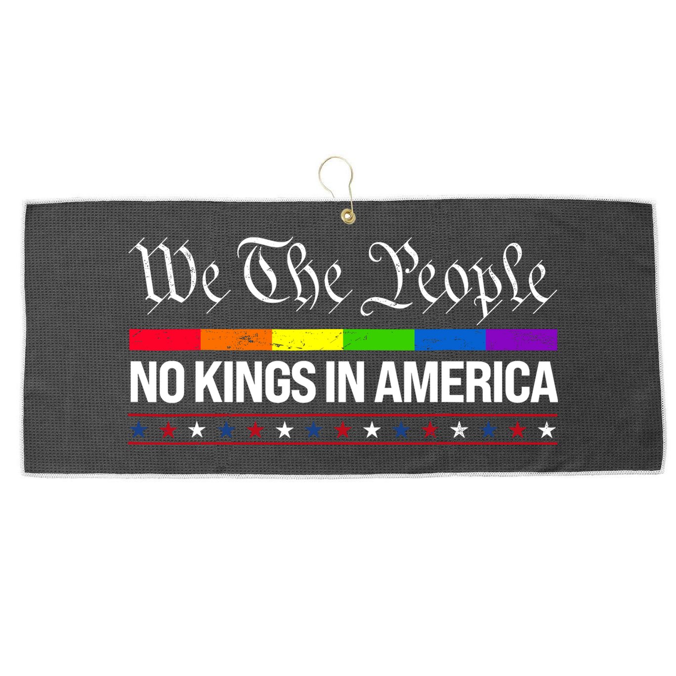 No Kings In America We The People Political Large Microfiber Waffle Golf Towel