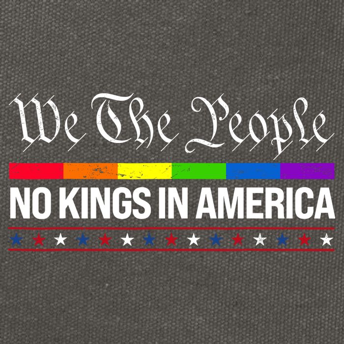 No Kings In America We The People Political Cotton Canvas Backpack