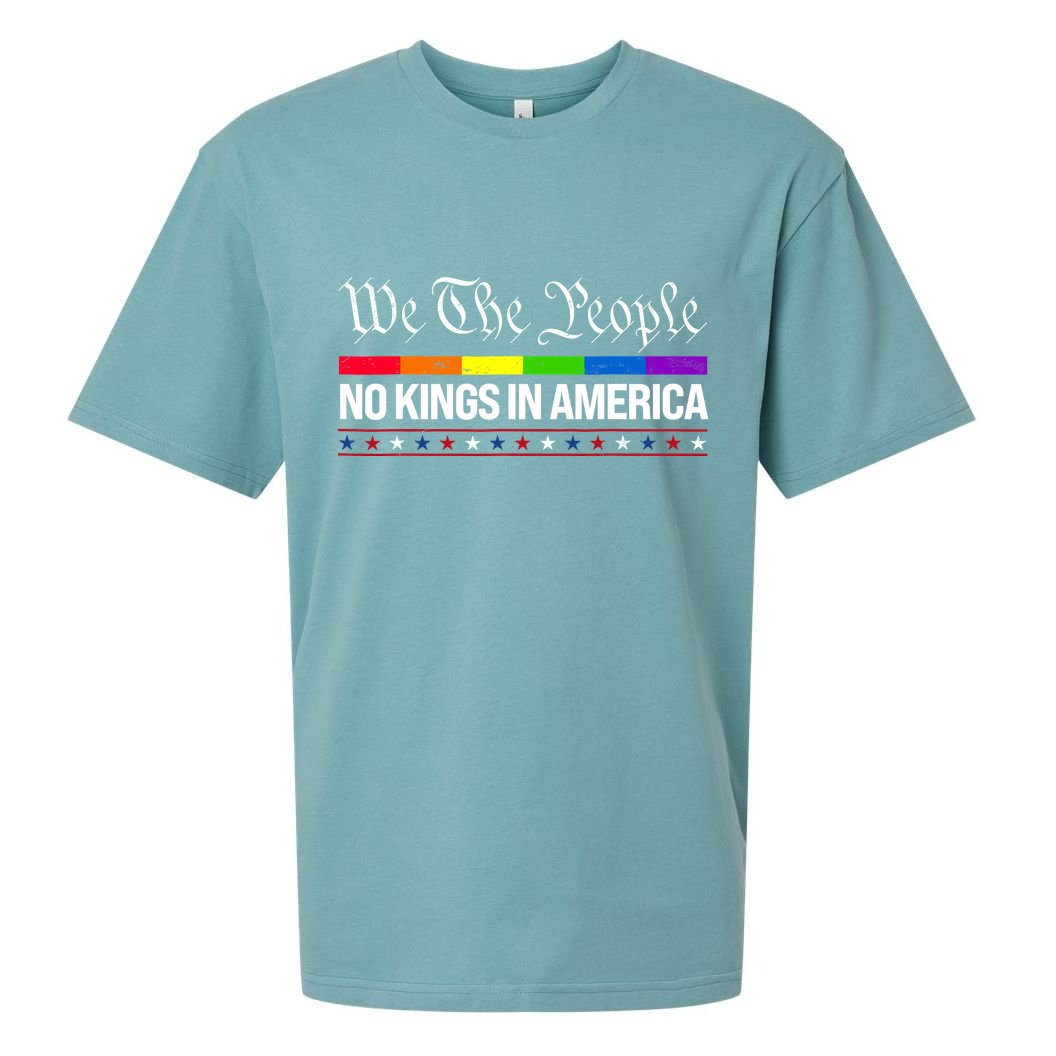 No Kings In America We The People Political Sueded Cloud Jersey T-Shirt