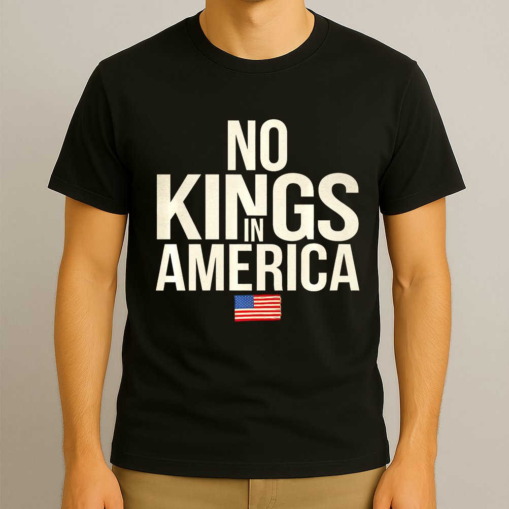 No Kings In America Democracy United States Independence T-Shirt