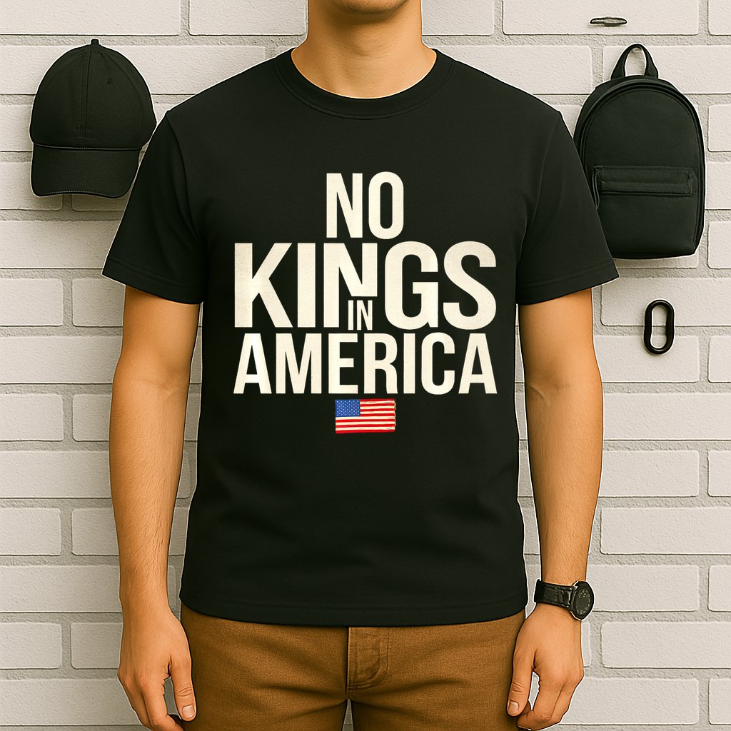 No Kings In America Democracy United States Independence T-Shirt