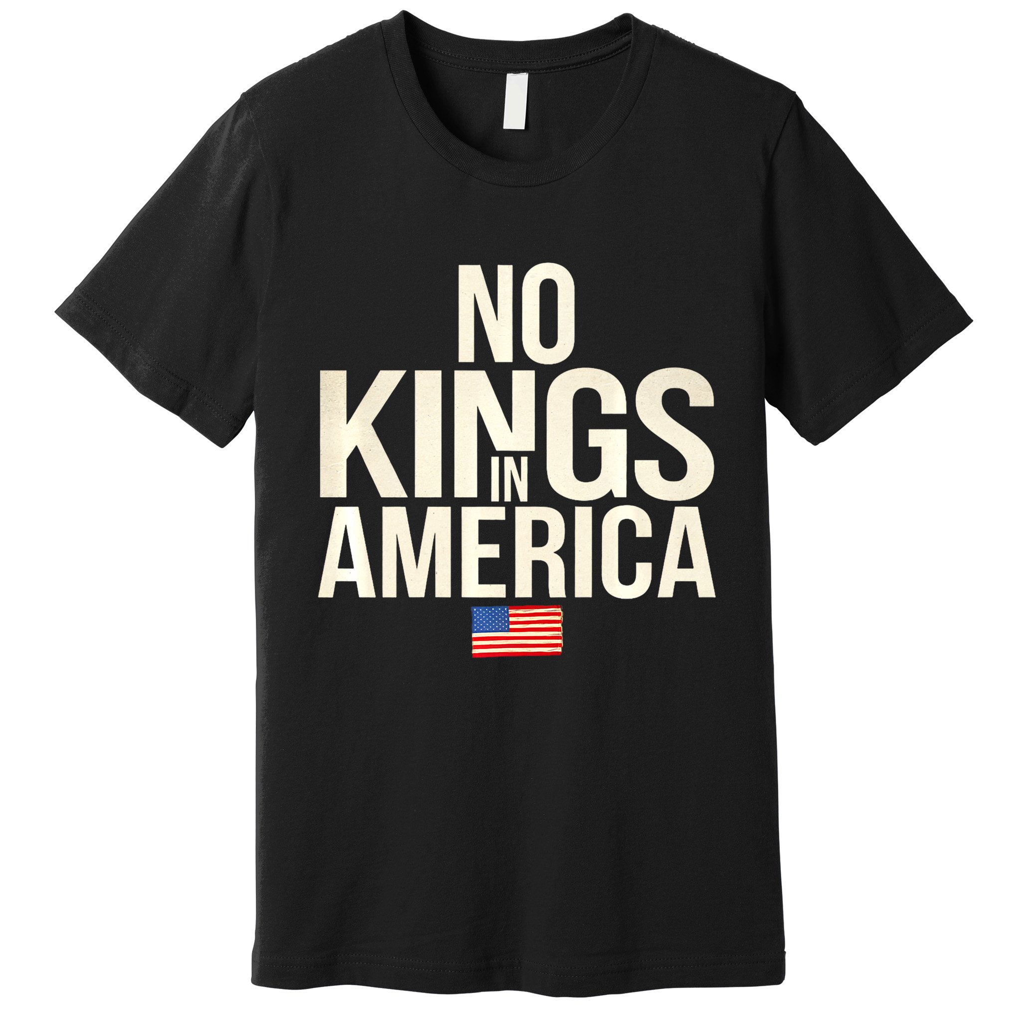 No Kings In America Democracy United States Independence Premium T-Shirt