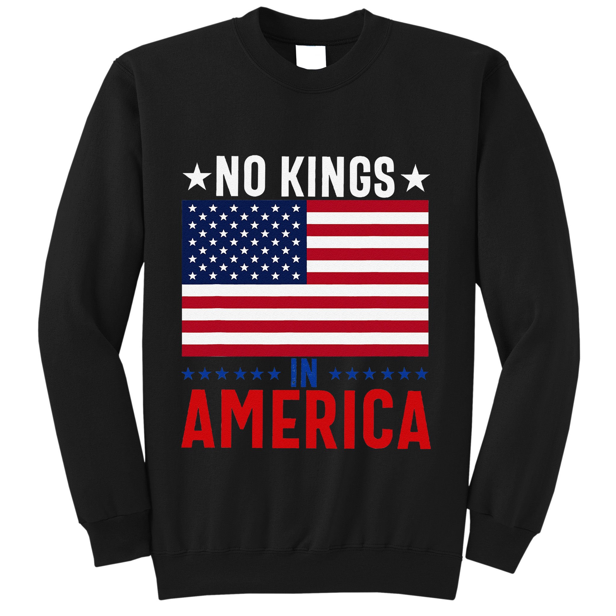 No Kings In America Flag Protest Save Democracy Sweatshirt