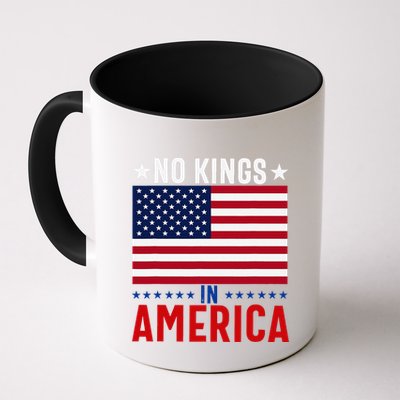 No Kings In America Flag Protest Save Democracy Coffee Mug