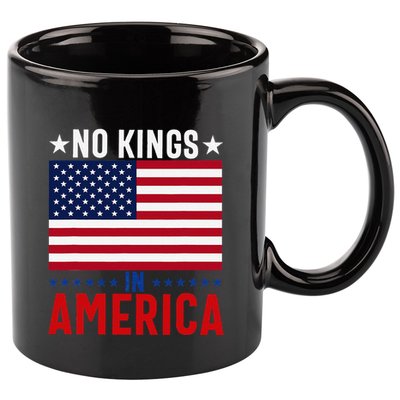 No Kings In America Flag Protest Save Democracy 11oz C Handle Ceramic Mug