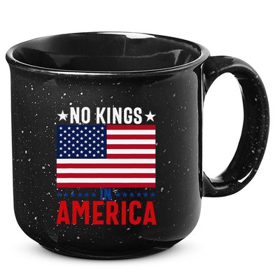 No Kings In America Flag Protest Save Democracy 15oz Campfire Ceramic Mug