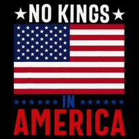 No Kings In America Flag Protest Save Democracy Flat Bill Trucker Hat