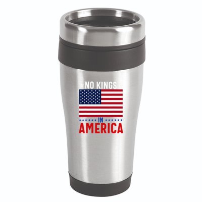 No Kings In America Flag Protest Save Democracy 16oz Travel Tumbler