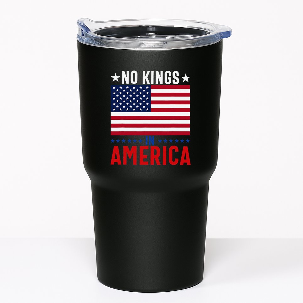 No Kings In America Flag Protest Save Democracy Tumbler