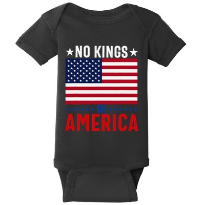 No Kings In America Flag Protest Save Democracy Baby Bodysuit