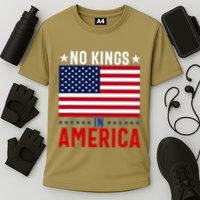 No Kings In America Flag Protest Save Democracy Cooling Performance Crew T-Shirt