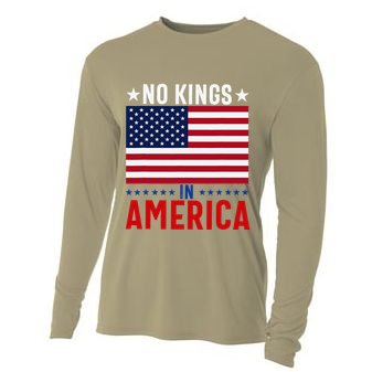 No Kings In America Flag Protest Save Democracy Cooling Performance Long Sleeve Crew