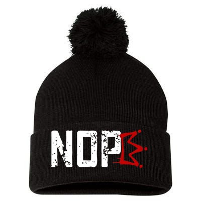 No Kings In America Protest Pom Pom 12in Knit Beanie