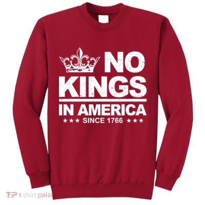 No Kings In America Vintage Democracy Since 1776 Tall Sweatshirt