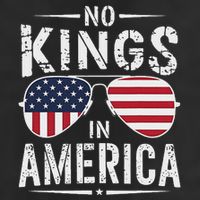 No Kings In America Sunglasses Us Flag Funny Anti Trump Beanie