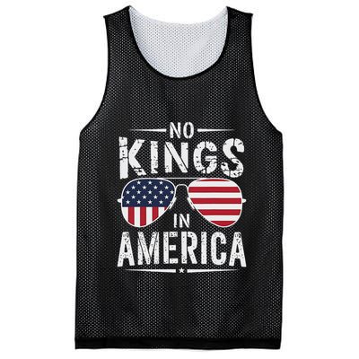 No Kings In America Sunglasses Us Flag Funny Anti Trump Mesh Reversible Basketball Jersey Tank