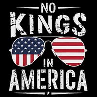 No Kings In America Sunglasses Us Flag Funny Anti Trump Zip Tote Bag