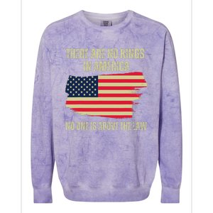 No Kings In America Trump 2024 Flag Design Colorblast Crewneck Sweatshirt