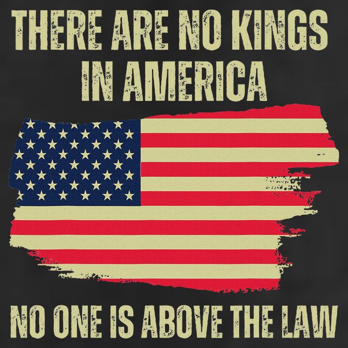 No Kings In America Trump 2024 Flag Design 7 Panel Mesh Trucker Snapback Hat