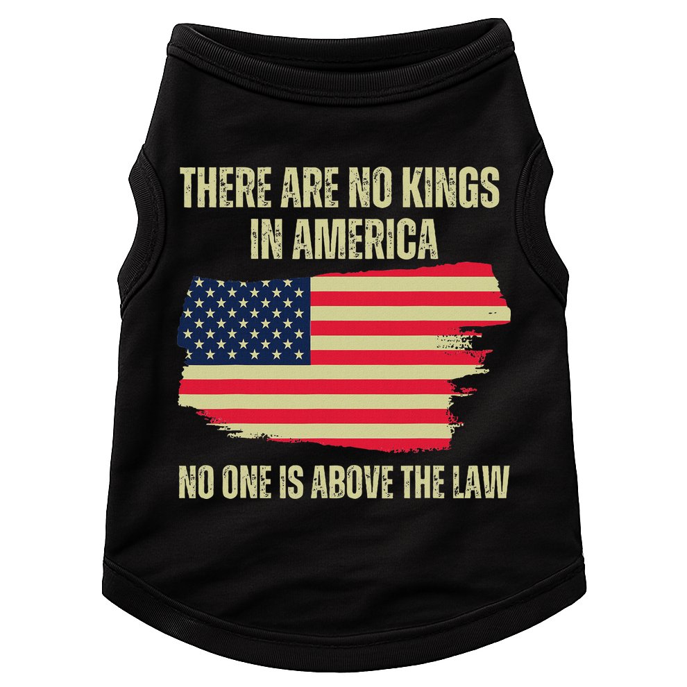 No Kings In America Trump 2024 Flag Design Doggie Tank